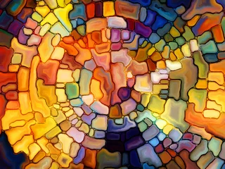 Foto op Canvas Illusion of Stained Glass © agsandrew