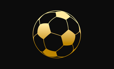 Gold Soccer Ball Vector