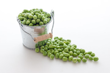 Bunch of biologic delicious green peas
