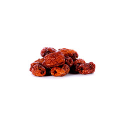 Chinese jujubes on white background