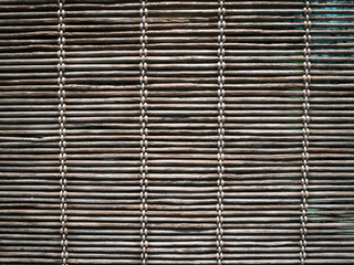 old bamboo curtain background.