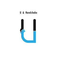 Creative U- letter icon abstract logo design vector template.