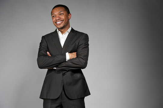 Happy Black Male In A Suit