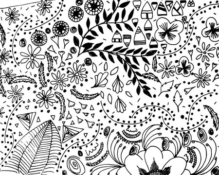 Doodle free hand drawing creative sketch vector