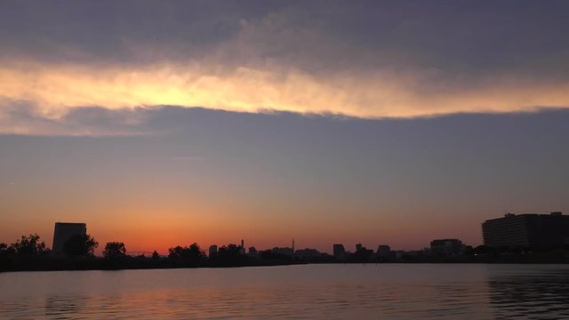 4K・川岸の夕景_3-276