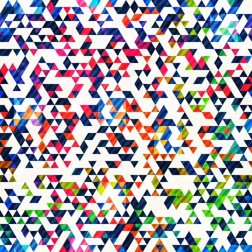colourful triangle seamless pattern © gudinny