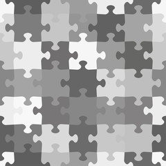 monochrome puzzle seamless pattern