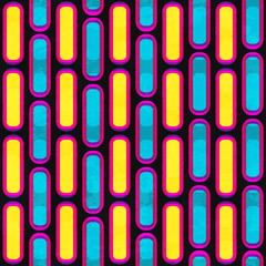 Neon mosaic. Seamless pattern.