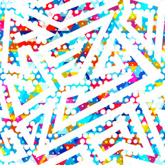 Colored maze seamless pattern.