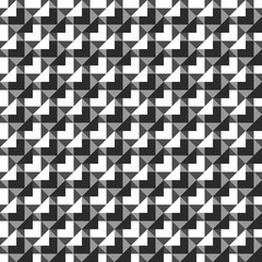 Monochrome mosaic seamless pattern.