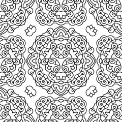 Seamless background with abstract ethnic pattern.