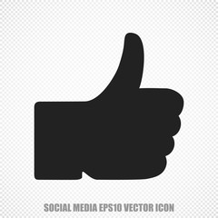 Social media vector Thumb Up icon. Modern flat design.