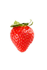 Strawberry isolated on a white, close up