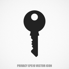 Privacy vector Key icon. Modern flat design.