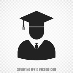 Learning vector Student icon. Modern flat design.
