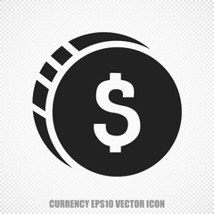 Money vector Dollar Coin icon. Modern flat design.