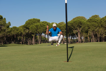 Obraz premium golf player aiming perfect shot