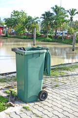 large green bin outdoor