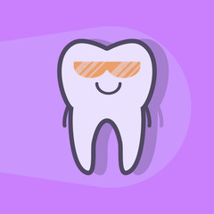 Ultraviolet teeth whitening concept.