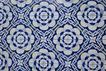 Detail of some typical portuguese tiles