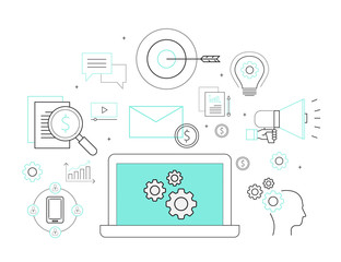 business process and creative business concept