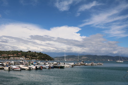 Port of Porto Venere at Ligurian sea, Italy