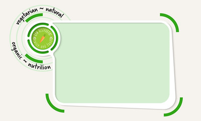 White abstract frame for your text and raw restaurant icon