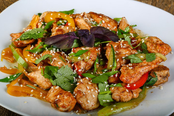 Stir-fried chicken