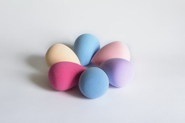 Beauty blenders on a white background closeup