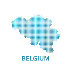 Fototapeta na wymiar Pixel Map of Belgium
