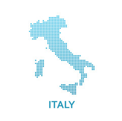 Fototapeta na wymiar Pixel Map of Italy