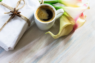 Coffee and note