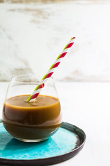 Coffee time on rustic background