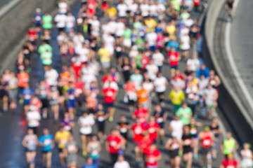 Obraz premium City marathon blurred