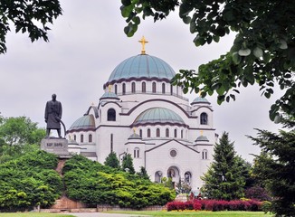 Fototapeta na wymiar Saint Savva Church, Trinity Chapel, Belgrade, Serbia
