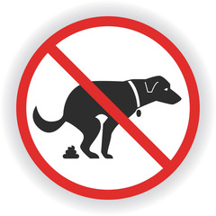 No Dog Poop Sign