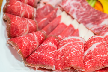 Raw fresh beef