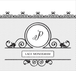 Lace Monogram P