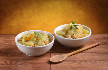 pasta integrale con patate e carote
