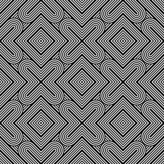 Design seamless monochrome geometric pattern