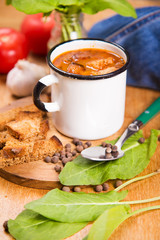 soup in white cup