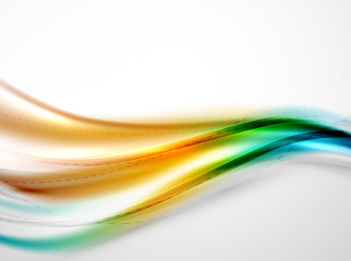 Bright color wave with blur and glowing effects