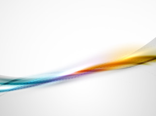 Rainbow color glossy silk elegant wave