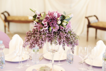Wedding bouquet of lilacs