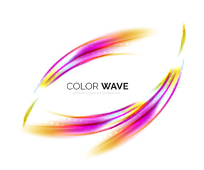 Blurred vector wave design elements