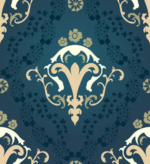 Damask seamless pattern
