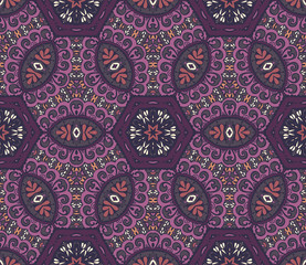 Abstract geometric mosaic seamless pattern 