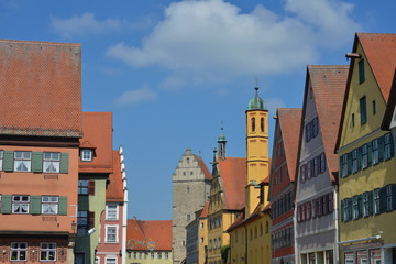Fototapeta premium Fachwerkhäuser in Dinkelsbühl