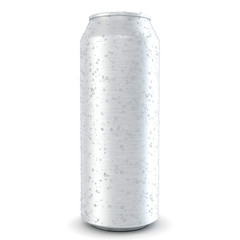 Beer and soda can isolated on white background