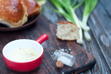 Fresh homemade bread rolls